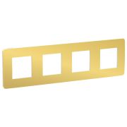 Schneider Electric Unica Studio Золото/Белая Рамка 4-ная