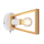Arte Lamp A8030AP-1WH BRUSSELS Бра с выкл, дерево/белый металл
