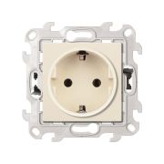 Simon 24 Слоновая кость Розетка 2К+3 без защитных шторок Push&Go