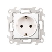Simon 24 Белая Розетка 2К+3 Sсhuko без защитных шторок