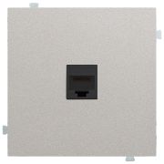 Лицевая панель для одиночной информационной розетки платина