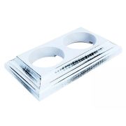 Рамка 2-местная дерево «Престиж», белый прованс