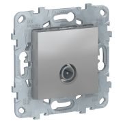 Schneider Electric Unica New Алюминий Розетка TV, проходная