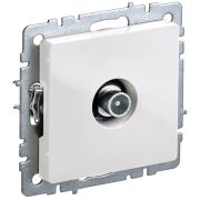 IEK BRITE BASE Белый Розетка TV проходная РТВ10-0-БрБ.