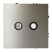 Розетка телевизионная встраиваемая VOLTUM S70 оконечная TV+SAT, (шелк)