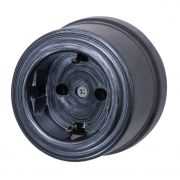 BIRONI Лизетта Пластик Серебряный век Розетка с/з