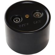 BIRONI Лизетта Пластик Черный Розетка ТV/FM