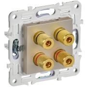 IEK SKANDY Шампань Аудиорозетка 4-ая SK-A01Sh.