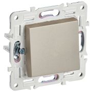 IEK SKANDY Шампань Выключатель 1-клавишный проходной 10А SK-V02Sh.