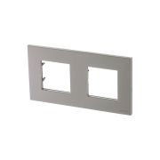 Рамка 2-постовая, 2-модульная, серия Zenit, цвет шампань