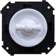 BIRONI Шедель Пластик Белый Выключатель 1-кл (скрытый монтаж)