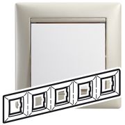 Legrand Valena Жемчужный Рамка 5-ая гориз