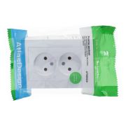 Systeme Electric AtlasDesign Жемчуг Розетка б/з двойная, 16А, в сборе