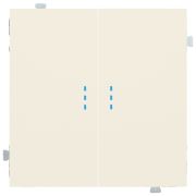 Клавиши для двухклавишного перекрестного выключателя с подсветкой крем матовый