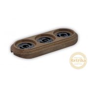 Рамка тройная «Старое дерево» на бревно