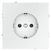 Розетка встраиваемая VOLTUM S70 с заземлением и защитными шторками, 16А, (белый матовый)