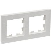 BRITE Рамка 2-мест. РУ-2-Бр белый рифленый IEK