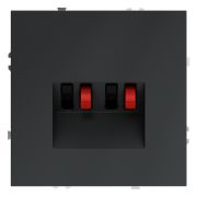 Розетка акустическая встраиваемая VOLTUM S70 4-местная, (графит)