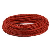 Провод ретро витой ПРВ 3х1,5 красный шелк