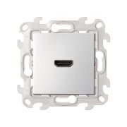 Simon 24 Алюминий Розетка HDMI v1.4