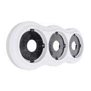 Рамка 3-местная дерево «Аврора» белый