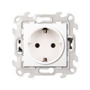 Simon 24 Белая Розетка 2К+3 без защитных шторок Push&Go