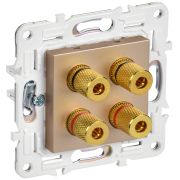IEK SKANDY Песочный Аудиорозетка 4-ая SK-A01Sa.