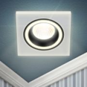 ЭРА DK91 WH/BK Светильник 93*93мм GU5.3 алюминий/акрил Б0054361