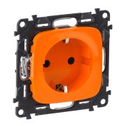 Legrand Valena ALLURE Оранжевый Розетка с/з, со шторками, безвин зажим
