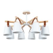 Arte Lamp A7032PL-8WH THOMAS Люстра на штанге металл/дерево/кожа
