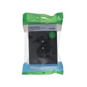 Systeme Electric AtlasDesign Карбон Розетка б/з двойная, 16А, в сборе