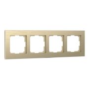W0041711/ Рамка на 4 поста Aluminium (шампань)