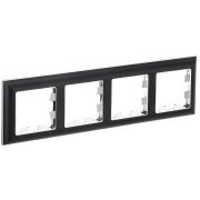BRITE Рамка 4-мест. РУ-4-Бр хром/черный IEK