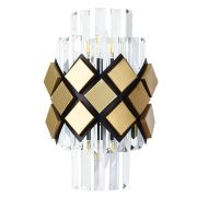Arte Lamp A1039AP-2BK AMELIA Бра, черный/золото/хрусталь