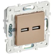 IEK SKANDY Песочный Розетка USB A+A 3,1А SK-R15Sa.