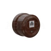 Розетка фарфоровая компьютерная RJ45 коричневый «АВРОРА»