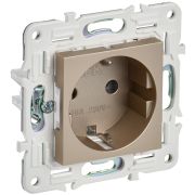 IEK SKANDY Шампань Розетка с/з без защитных шторок 16А SK-R05Sh.