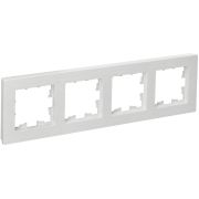 BRITE Рамка 4-мест. РУ-4-Бр белый рифленый IEK