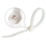 Стяжки нейлоновые с металлическим зубом КСЗ 8х400 белые 74110