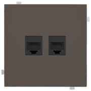 Лицевая панель для двойной информационной розетки капучино