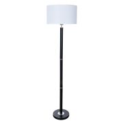 Arte Lamp A5029PN-1SS ROBERT Торшер E27 черный/серебро/белый текстиль