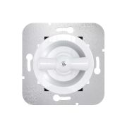 Выключатель поворотный проходной встраиваемый одноклавишный ЛАХТА «Оптима» белый