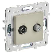IEK SKANDY Бежевый Розетка двойная TV+SAT SK-A13B.