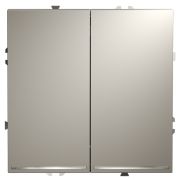 Проходной переключатель встраиваемый VOLTUM S70 двухклавишный с подсветкой 10А, (кашемир)