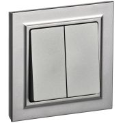 IEK BRITE Сталь Выключ. 2-кл. 10А в сборе ВСР10-2-0-БрС.