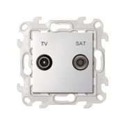 Simon 24 Алюминий Розетка TV-SAT проходная