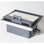 Лючек SPL на 4 розетки пластиковый серый 300005