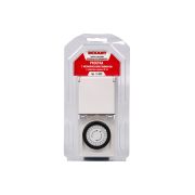 Таймер-розетка 16A  IP 44 RX - 23  механич. белый Rexant 11-6003