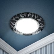 ЭРА DK80 WH/BK Светильник под лампу GX53 220V, Ф125/85мм 15W металл Б0019575