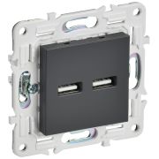 IEK SKANDY Титан Розетка USB A+A 3,1А SK-R15T.